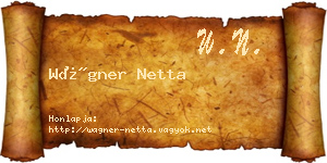 Wágner Netta névjegykártya